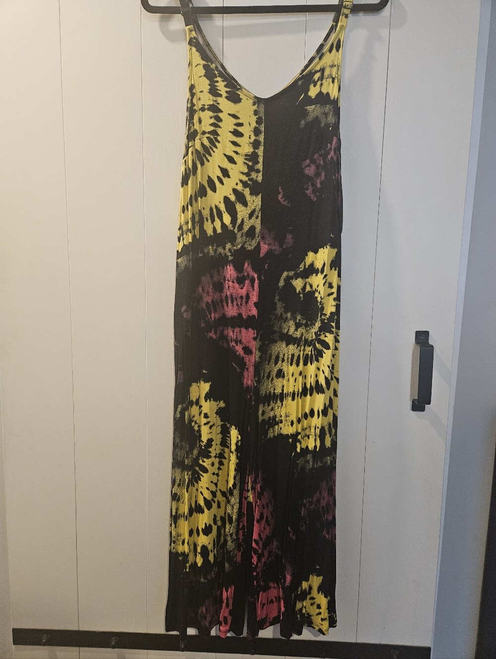 Torrid Tie-Dye Culotte in Black, Yellow & Pink